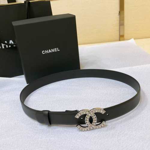 chanel 23p Cc 水钻 金 与银 进口胎牛皮腰带 3.0Cm精品 精致 典雅