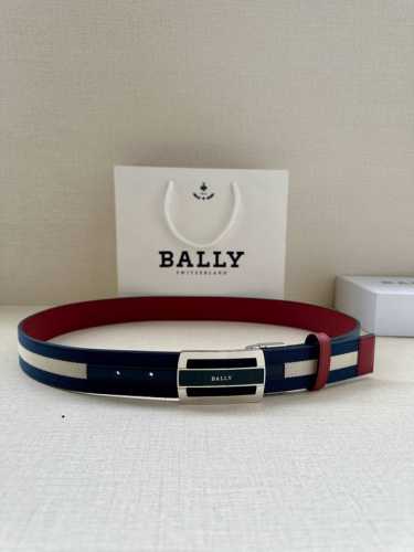 特 Bally 巴利 专柜同款 男士腰带 宽3.4Cm 这款选用反面枣红进口牛皮精制而成 正面金属珐琅扣 简约百搭 可调式长度可轻松匹配完美尺寸