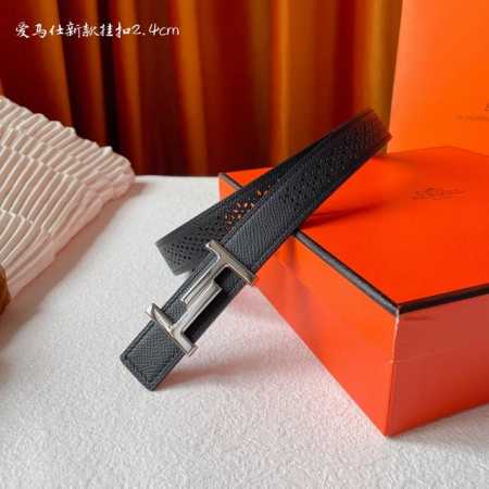 特 女神必备 Hermes㊣ 原单爱马仕，宽2.4Cm进口原版皮带身，双面可两面用，精品电镀五金 ！ - 点击图像关闭
