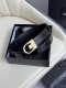 特 2025 开春秀款Saint Laurent 圣罗兰女士腰带皮带 原厂真金电渡扣头，意大利原厂皮，宽3.0Cm，代购级。