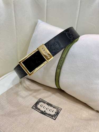 古驰进口原单头层牛皮 搭配精品扣,原产皮料定制，专柜宽度3.5Cmp200