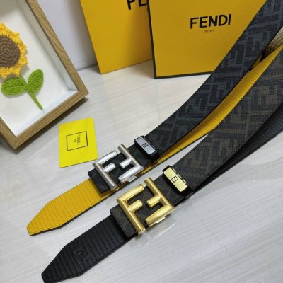 品名：芬迪 Fendi 原单 材质：原单牛皮腰带 百分百头层牛皮腰带保证真皮，24K纯钢扣，专柜原单品质、做工精细，时尚大牌，送人自用首选 包装： 请认准如图专