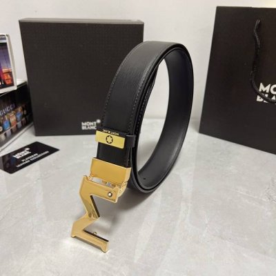 品名：万宝龙 Montblanc 原单 材质：原单牛皮腰带 百分百头层牛皮腰带保证真皮，24K纯钢扣，专柜原单品质、做工精细，时尚大牌，送人自用首选 包装： 请
