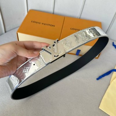 特 P180 寬40Mm 最新頂級原單腰帶 春夏新款 本款Lvshape雙面腰帶拼接Monogram Prism壓紋漆皮！搭配點綴Lvshape搭扣 每個角度不