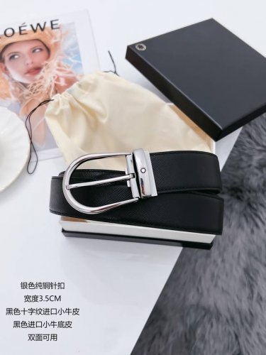 万宝龙 寸3 宽度3.4Cm Kg3195 休闲风格，进口小牛皮搭配进口亚光小牛皮底，百搭简约的设计，高质量 高性价比。顶级