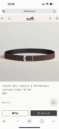 Jockey Belt Buckle & Reversible Leather Stra 22Mm - 点击图像关闭