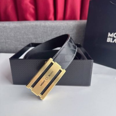 特 品牌： 万宝龙 新款进口3.5Cm自动小头层牛皮，手感细腻柔软。搭配纯钢自动头精品钢扣，男士必备！宽度：3.5Cm自动扣皮带
