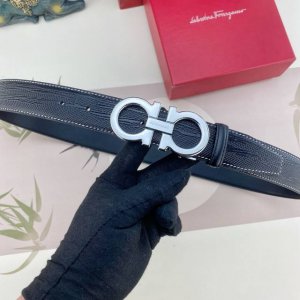 菲拉格慕 特种皮腰带系列 ，原厂五金精品不锈钢扣，手感柔软舒适 宽3.5Cm。 DDD