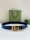 宽度3.8Cm Gucci 每一季，品牌标识都会吐故纳新，于经典之中融入新意。在这款腰带上，经典gg标识以亮眼之姿生动呈现，与双g造型配件相得益彰。 黑色和灰色