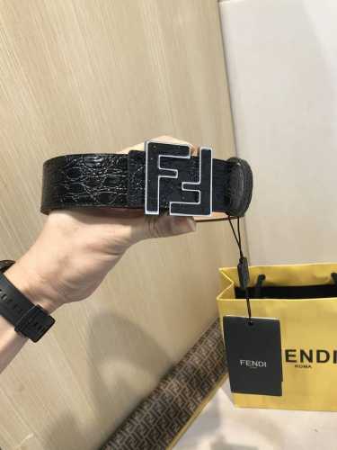 配送专柜包装 打孔针 新款 Fd 宽39Mm 支持Nfc 芯片扫描，标志造型宽皮带，原版铆钉扣，进口原版石头纹配置树膏牛皮制成，镀金表面金属制品，品质保证，非市