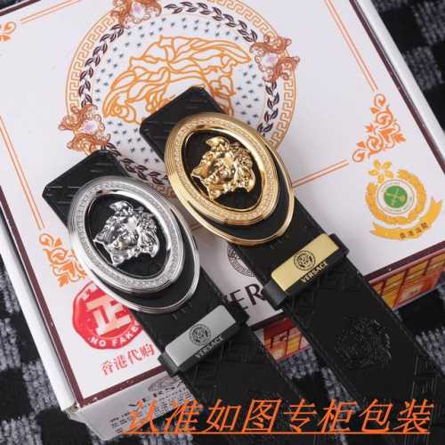 品名：范思哲·原单· 材料：百分百头层牛皮，保证真皮。专柜原单品质、做工精细，送人自用首选 包装： 请认准如图专柜包装，赠送打孔器，银联发票，宽
