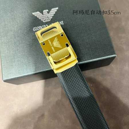 品牌 阿玛尼 新款进口小牛皮 手感细腻柔软 搭配纯钢自动精品钢扣 宽度 3.5Cm - 点击图像关闭