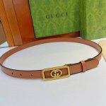 Gucci 古奇官网新款，双面原厂小牛皮搭配互扣式双g精品纯铜五金腰带，专柜规格 2.0Cm