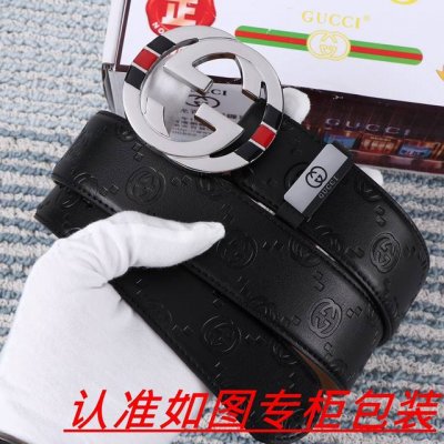 男士腰带：古奇.Gu...Cci 原单 男士皮带：百分百头层牛皮，保证真皮。24K纯钢扣双面可用专柜同等质量， 送人自用首选 包装： 请认准如图专柜包装，赠送打