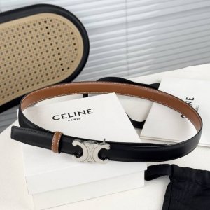 Celin E新品立体浮标扣女士腰带 意大利进口小牛皮 搭铜扣 宽度2.5双面佩