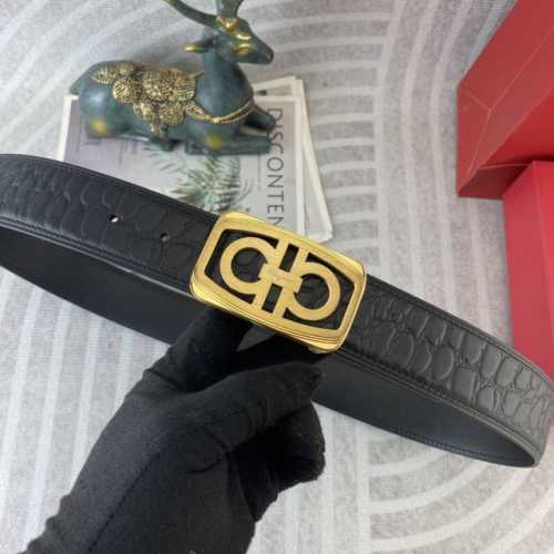 菲拉格慕 特种皮腰带系列 ，原厂五金精品不锈钢扣，手感柔软舒适 宽3.8Cm。