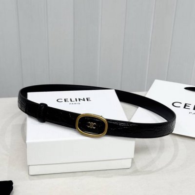 Celin E新品立体浮标扣女士腰带 意大利进口小牛皮 搭铜扣 宽度2.5双面佩戴