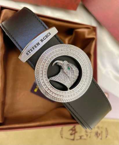 皮带: Stefen Rcici.史特芬.尼茨 腰带: 顶级原单复刻.私人订制高端特供版 等级: 进口原厂头层牛皮纹路-24K纯钢材质.镶钻石真空电镀工艺.史蒂