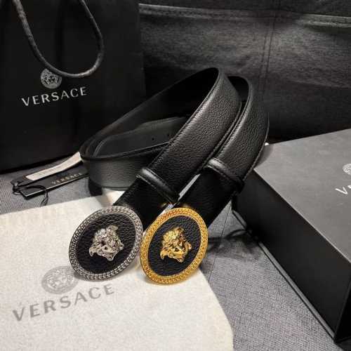 范思哲 宽4.0Cm Versace，此款腰带采用精美的意大利皮革于意大利制造