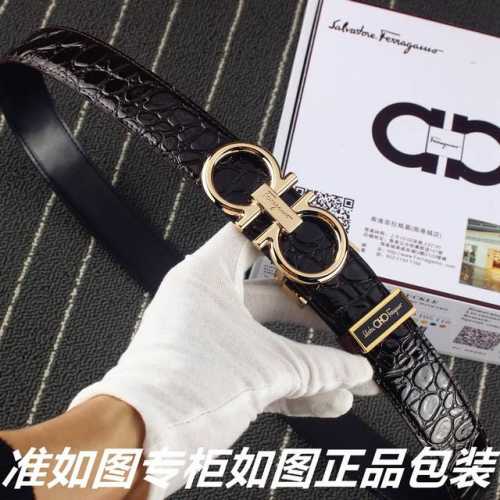 品名：菲拉格木鳄鱼纹 型号：请认准如图专柜包装，赠送打孔器材料：百分百头层牛皮，保证真皮。24K纯钢扣专柜同等质量， 送人自用首选包装： 请认准如图专柜包装，发