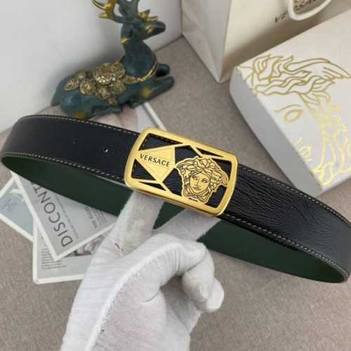 范思哲 特种皮腰带系列 原厂五金精品不锈钢扣 手感柔软舒适 宽3.8Cm