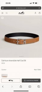 特 Half Cod Reversible 38Mm Belt
