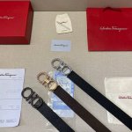 品牌：菲拉格慕Ferragamo 等级：原版品质.头层牛皮 专柜售经典爆款开模。油边精致 电脑车线 手感柔软.实物拍摄无修饰 上身效果超好、长度可裁剪.配专柜全