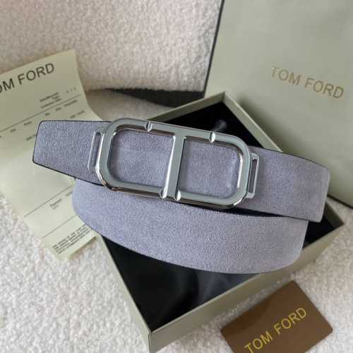Tom Ford 汤姆福特。新品高端双面小牛皮，简约商务男士腰带，4.0Cm宽，双面使用，配原版包装