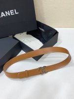 Chanel 24C 树脂黑 与 金色金属 Logo搭扣 黄铜金属进口胎小牛皮带身 手感柔软 细腻 3.0Cm