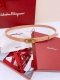 Ferragamo # 经典Gancio皮带 女士光滑小牛皮平纹面，质感十足 独特复古风格 复古链五金搭配 1.5Cm