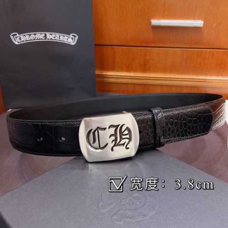 克罗心 可拆卸款 黄铜镀银925挂扣，带身进口鳄鱼纹牛皮融合了摇滚朋克、哥特、街头嘻哈等元素，其设计风格独特，充满了神秘和奢华的气息。 宽度3.8Cm。 - 点击图像关闭