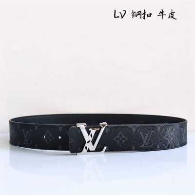 特 Lv[正] 男士腰带宽度4.0 进口双面牛皮 简单大方 佩戴效果非常不错 送礼自用最佳推荐