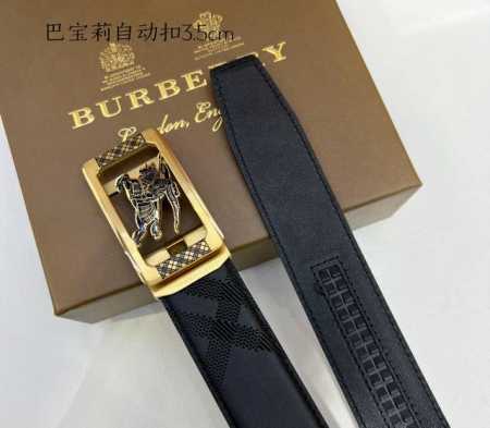 特 品牌： 巴宝莉 新款进口小牛皮，手感细腻柔软。搭配纯钢自动精品钢扣，宽度：3.5Cm - 点击图像关闭