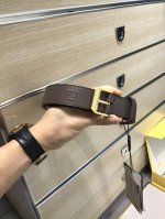 特P210 配送专柜包装 打孔针 新款 Fd 宽35Mm 老花斜纹F标志造型皮带，支持Nfc 字母针扣搭配标志性F戒子，进口小牛皮制成，镀金表面金属制品，原版细