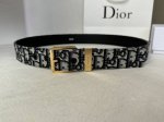 35毫米黑色与米色Dior Oblique印花与黑色牛皮荔枝底，精致金属针扣。简约时尚超级洋气百搭 顶级 原单150