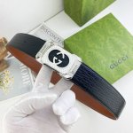 古奇 特种皮腰带系列 原厂五金精品不锈钢扣 手感柔软舒适 宽3.8Cm