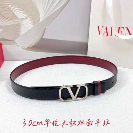 3.0Cm 华伦天奴腰带，双面头层牛皮皮料，长度：.75.80.85.90.95.100欧，铜五金扣原版开模定制庆祝] - 点击图像关闭