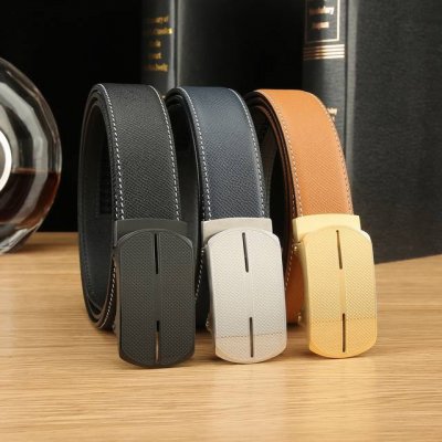 特 休闲自动 秘原单品质专柜官网同步宽度3.5Cm自动精美扣头意大利双面进口头层花纹手感极佳 上身郊果棒男士最爱商务休闲长度100一125下单请留言长度