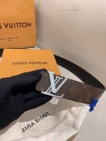 男士Lv路易威登皮带 男士经典牛皮腰带 搭配316精钢 针扣镌刻字母Lv扣头 宽:4.0