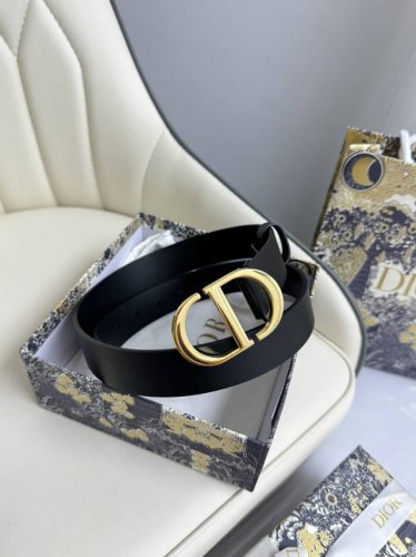 特 Dior 3.0cm腰带 双面原版牛皮 搭配CD标志性扣头 原单品质