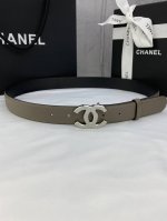 特 宽度3.0Cm Chanel 香奈儿荔枝纹牛皮支持Nfc芯片官方网站链接扫码验证、金 银 色镶钻钢扣。
