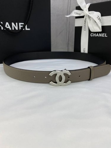 特 宽度3.0Cm Chanel 香奈儿荔枝纹牛皮支持Nfc芯片官方网站链接扫码验证、金 银 色镶钻钢扣。