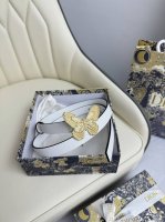 特 Dior 2.0cm腰带 双面原版牛皮 搭配CD标志性扣头 原单品质