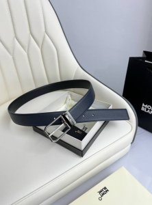 特 Montblanc万宝龙 宽3.5Cm 采用头层牛皮 精品针式扣头 自由裁剪商务休闲皮带