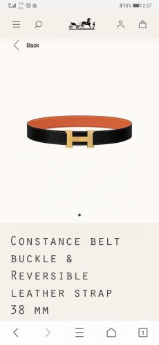 特 Hermes.爱马仕 官网同步 宽度38Mm 原版荔枝搭带身搭配原版精品钢扣，男装的经典搭配，可双面使用完美配饰！