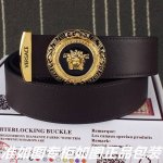 品名：范思哲.Ver…Sace镶钻 型号：认准如图专柜包装，赠送打孔器 材料：百分百头层牛皮保证真皮。美人头，24K钢扣，复古雕花工艺专柜同等质