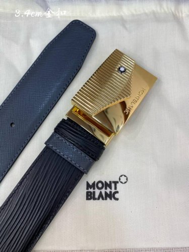 Mont～Blanc万～宝龙 宽3.5Cm 采用头层牛皮 精品针式扣头 自由裁剪商务休闲皮带