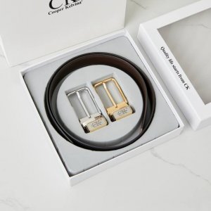 皮带：C K顶级复刻.单扣 双扣 腰带：Ck潮牌.专柜正品.Cooperkelvina原单大牌品质百分百进口原厂头层牛皮，内穿暗扣尾巴.保证真皮-Ck字母Log