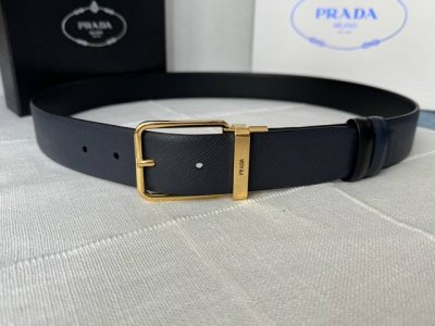 Pra、Da 普拉～达男士旋转针扣款，带身双面十字纹双面可用，与时尚的不期而遇。宽度:3.5Cm。顶级