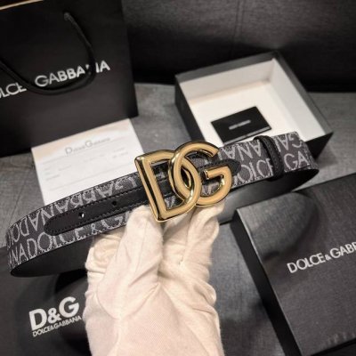 Dg 宽3.5Cm 杜嘉班纳 新款 涂层织物腰带，整体点缀别具一格的提花工艺 Dolce&Gabbana 徽标